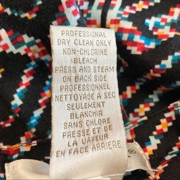 𝅺Kenar Geometric Print Pleated A-Line Mini Skirt Size 6 - Picture 9 of 10